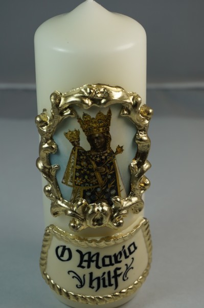 Kerze Madonna Altötting: O Maria hilf
