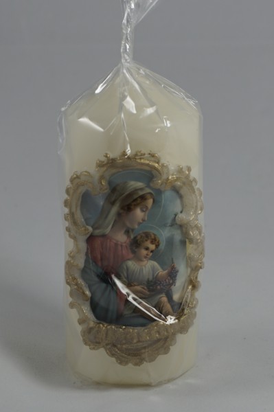 Weiße Kerze Madonna mit Kind