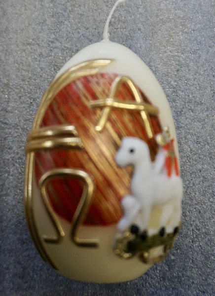 14 cm Osterkerze Eiform