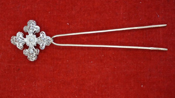 925 Silber Haarnadel Kreuz