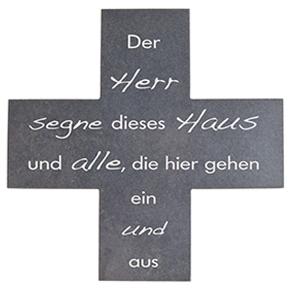 Schieferkreuz Haussegen