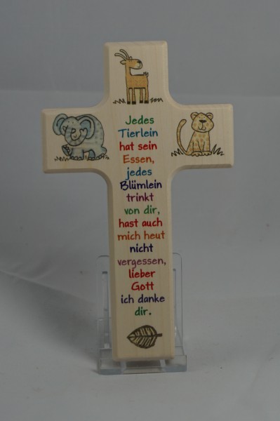 Kinderkreuz: 15cm jedes Tierlein