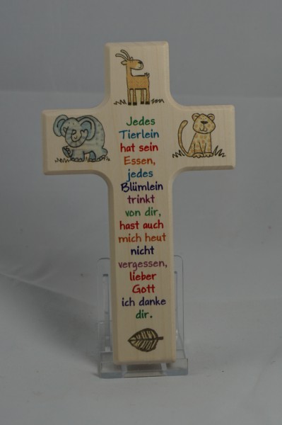 Kinderkreuz: 15cm jedes Tierlein