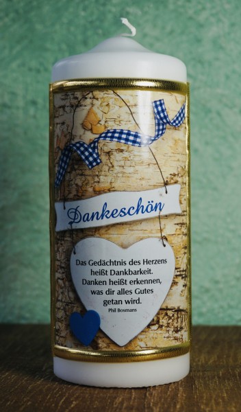 Kerze Spruch: Dankeschön