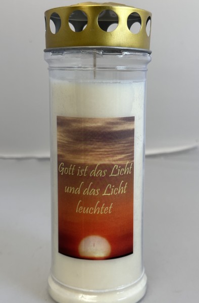 Grabkerze; Gott ist das Licht...