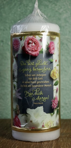 Kerze Spruch: Du bist geliebt