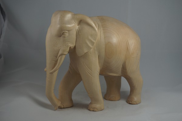 Krippenfigur Holz Elefant