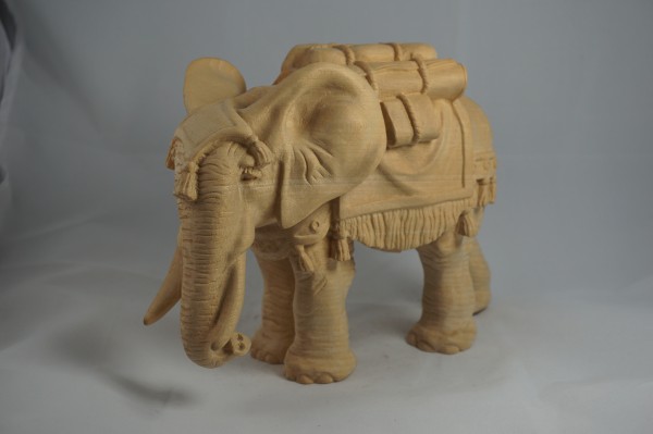 Krippenfigur Holz Elefant
