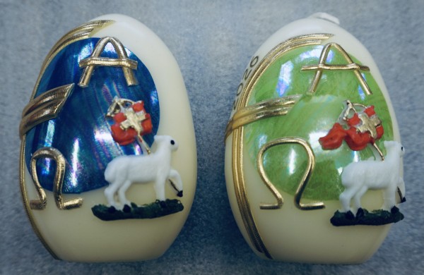 9 cm Osterkerze Eiform