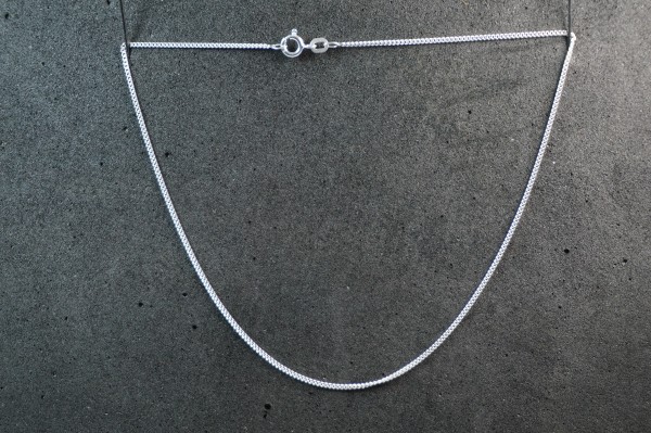 Flachpanzerkette Silber 34 cm Länge