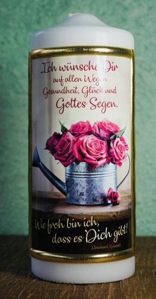 Kerze Spruch: Ich wünsche Dir